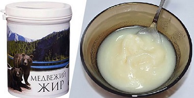 Медвежий жир в тарелке
